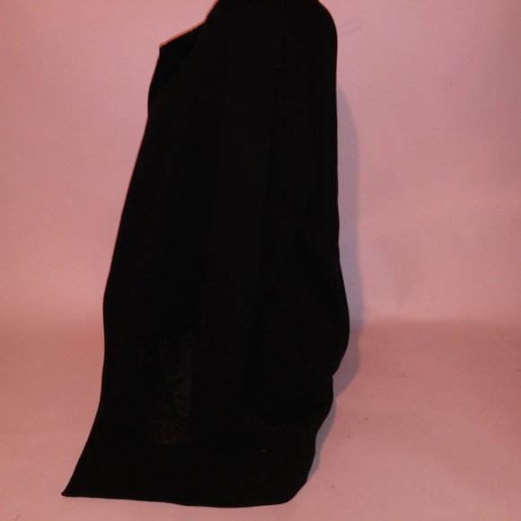 Chicos Sweater Womens Size 2 Medium 12 Black Solid Draped Look Long Sleeve Jacke - Picture 11 of 16